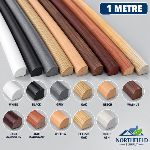 Upvc quadrant trim 18mm 1m - quadrant,