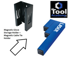 BLACK Magnetic Glove Dispenser Holder  + Magnetic Cable Tie Holder