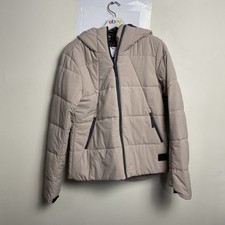 Macpac Duck Down Puffer Jacket Womens 12 Blush Full Zip Hooded New