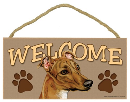 Greyhound indoor welcome sign - indoor,