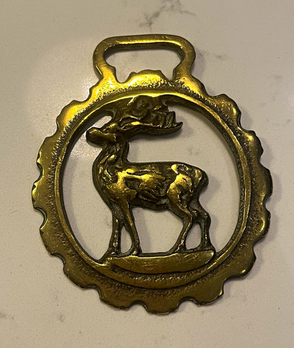 Vintage brass horse brass