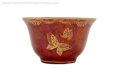 RARE Ruby Red Wedgwood Fairyland Lustre Butterfly Bowl Daisy Makeig Jones