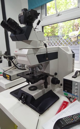 Leica leitz dmrb microscope - /,
