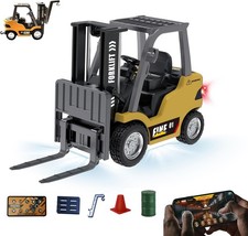 1/64 Remote Control Forklift Truck Rechargeable Mini Toy with Lights Sounds