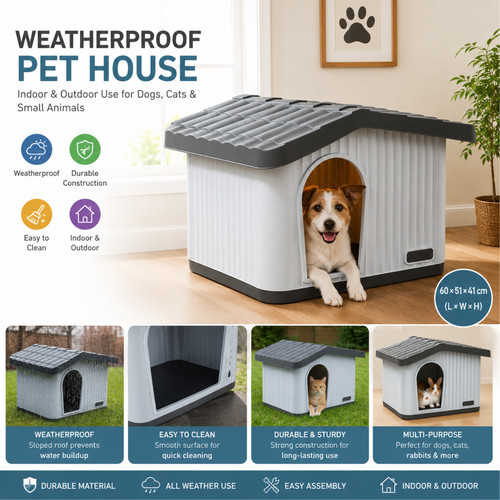 Weatherproof pet house indoor - house,