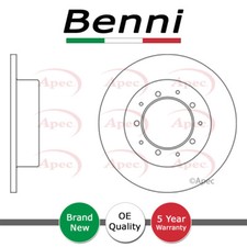 1x Brake Disc Rear Benni Fits