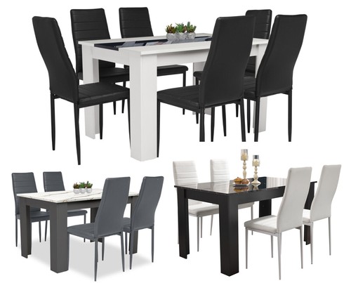 Wooden dining table and - dining, chairs