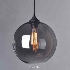 Glass Pendant Light Round Lamp Shade Hanging Ceiling Lights Fixture for Kitchen