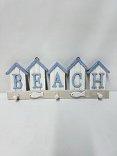 Wooden Beach Hut Wall Hooks