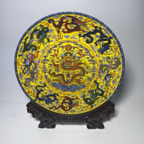 26cm dragon motif - motif, porcelain