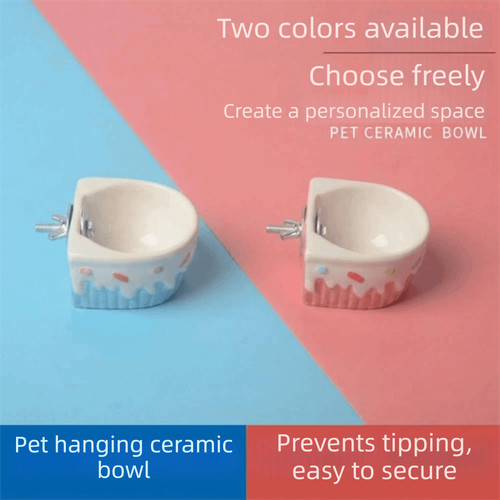 Hamster ceramic food bowl - ceramic,
