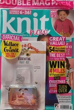 Knit Now #106 Wallace Gromit Storage Tin, Festive Makes, knitting patterns