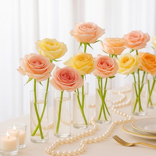 12pcs cylinder glass vase - 12pcs, set