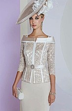 VENI INFANTINO DRESS SIZE 12 IN TAUPE MOTHER OF THE BRIDE NEVER WORN