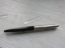 Parker 45 Fountain Pen M Black Polished Steel Black Steel Brush Cap FP