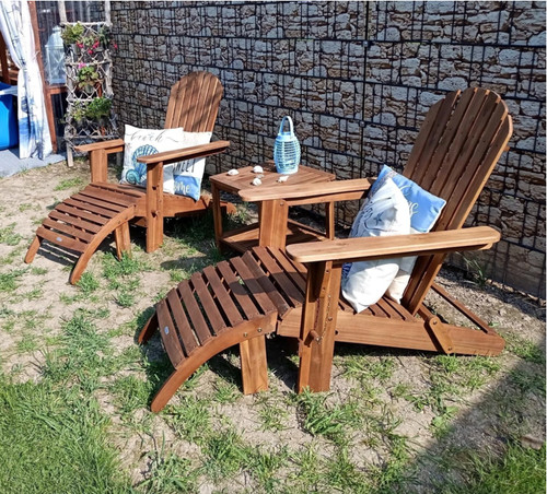 Set garden chairs solid wood - chairs,
