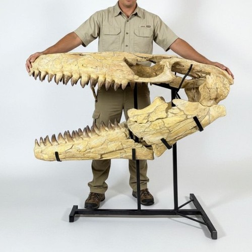 Giant mosasaur skull 120cm - mosasaur,