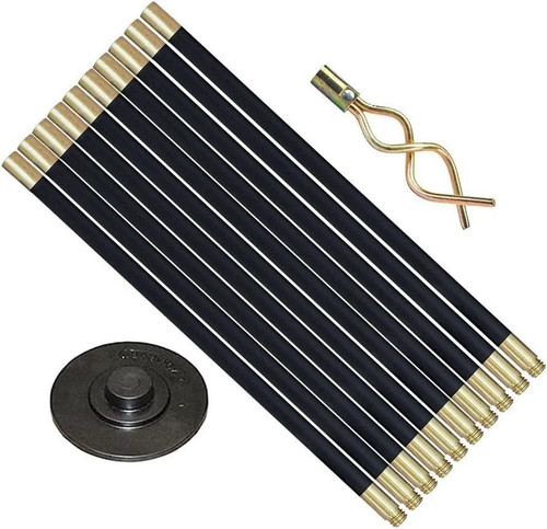 Piece drain rods set 9m - 12,