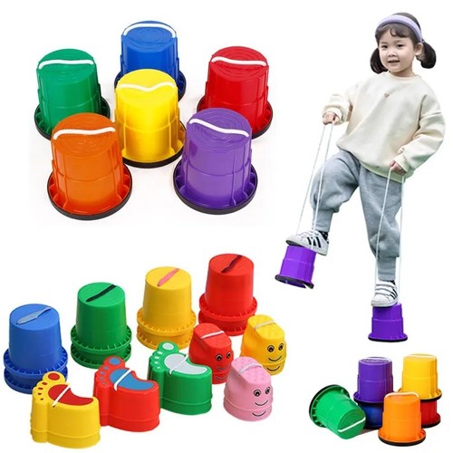 Kids plastic walking stilts - walking,