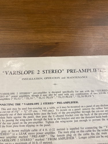 Leak pre amplifier - leak,
