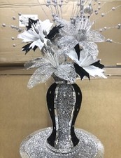 ROMANY BLING BLACK SILVER VASE