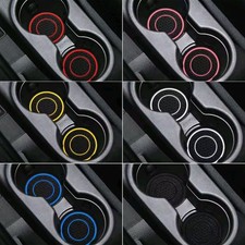  2Pcs Car Accessories Cup Holder Mat Coaster Anti Slip Pad Dust-proof Protector 