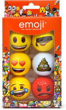 Emoji Official Novelty Fun Golf Balls - 6 Pack - Choose Your