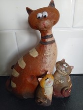 Mint Cond Set Of 3 Artforum Farmyard Fun Animal Cat Figurines Ornaments