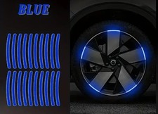 20PCS BLUE ALLOY WHEELS REFLECTIVE Car Styling Decal Sticker Vinyl Alloy Wheel