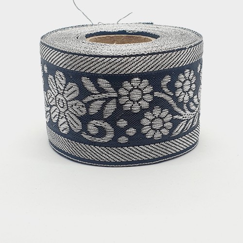 50mm black silver - black, jacquard