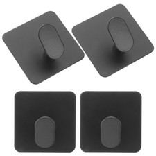  4pcs Wall Hanging Hooks Adhesive Bathroom Towel Hooks Sticky Kitchen Stainless