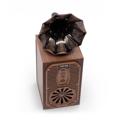 Retro tall gramophone speaker - retro,