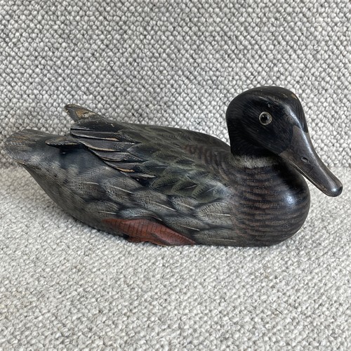 Hand carved wooden duck - hand,