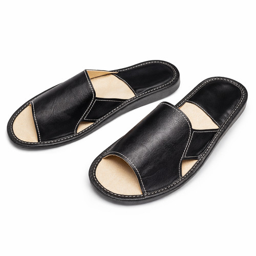 Mens leather slippers - ,
