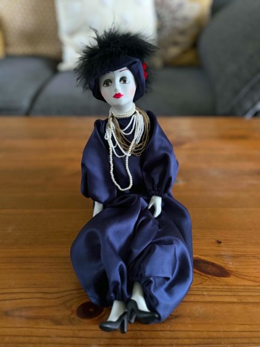 Porcelain vintage bisque doll - porcelain,