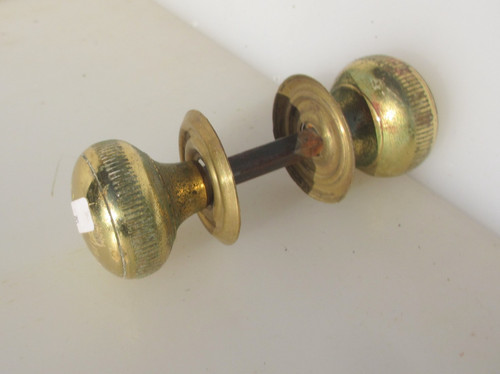 Vintage brass door knobs - vintage,