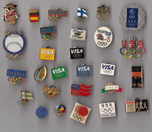 Olympic games pin badge - badge, badges