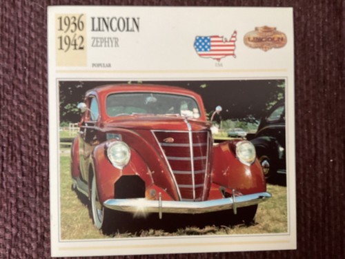 Lincoln zephyr 1936 42 - lincoln, zephyr,