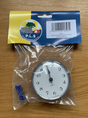 72mm clock round chrome - 72mm,