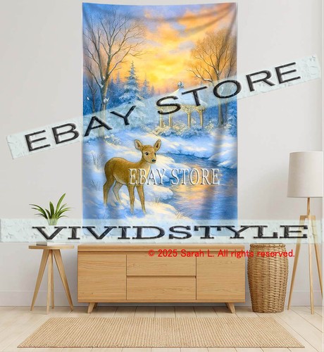Winter wildlife tapestry - winter,
