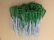 Weed Fabric Galvanised Staples Garden Turf Pins Securing Pegs U Artificial Grass