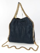 Aut STELLA McCARTNEY Falabella Blue Fabric 2-Way Shoulder Bag Purse #61866