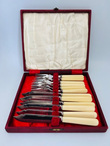 Vintage epns fish knives - epns,