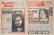 Socialist Worker Press 1981 x 2 IRA Hunger Strikes Bobby Sands, Devlin McAliskey