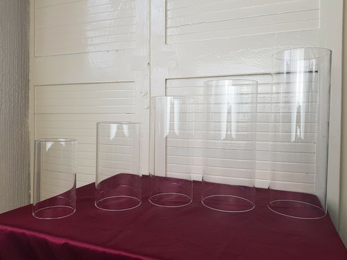 Glass open ended hollow candle - open,