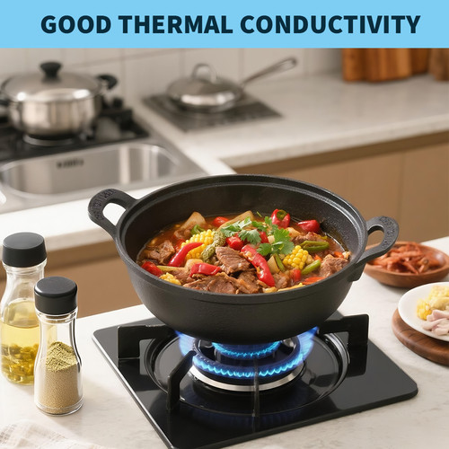 Cast iron shallow - shallow, casserole