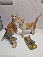 Vintage Leonardo Collection Cat and Kitten Figurine Ornament Made In England