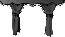 Truck Scania R / G / P / S / V8 Fit Curtain Curtains SET 5 Parts Blue Black