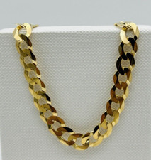 9ct Solid Yellow Gold 6mm Curb Link Chain Mens Heavy Necklace 20 inch New