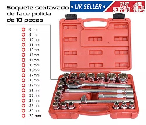 22pcs socket set kit mechanics - 22pcs,